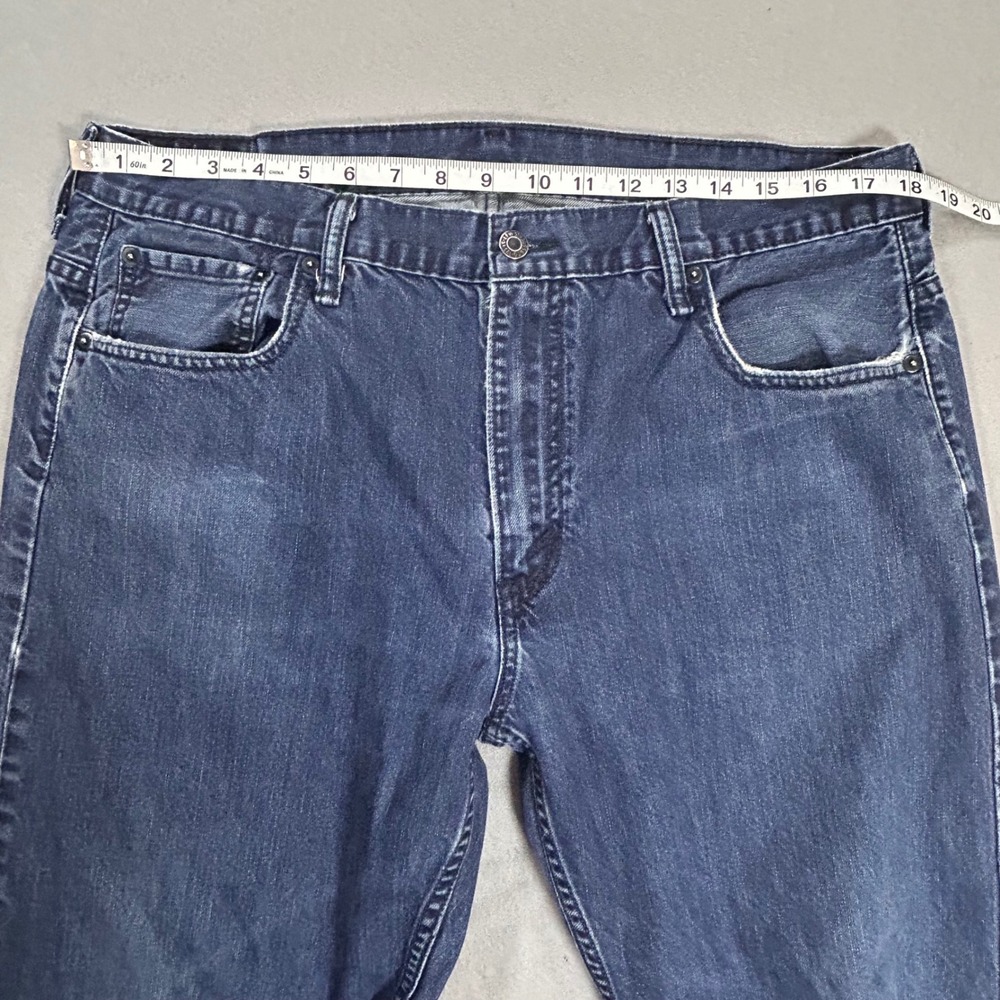 Levis 569 Loose Straight Jeans Mens 36x32 Dark Wash Denim Distressed 00569-0147 - Picture 2 of 10